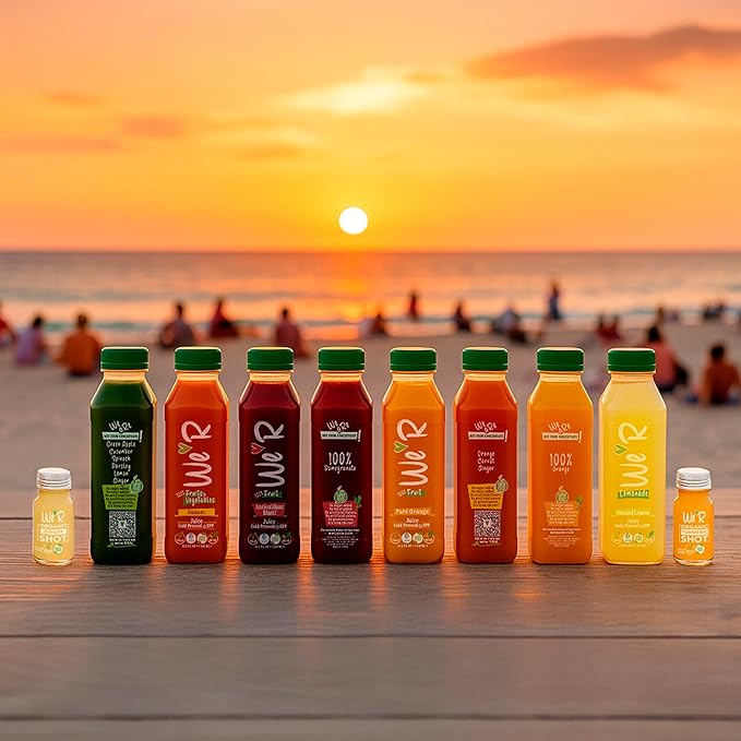 WE’R Natural Lemonade – Cold-Pressed &amp HPP – 20% Real Lemon Juice – 10 Pack – 11.2 fl oz Each (330 ml) – No Preservatives Not From Concentrate