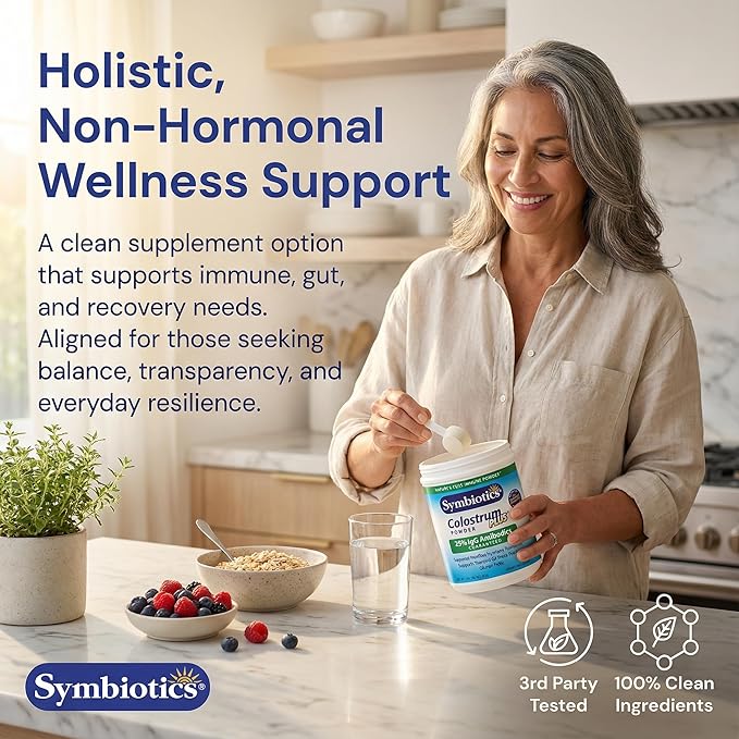 Symbiotics Colostrum Plus Powder 2.25 oz – Immune &amp Muscle Recovery Support 25% IgG Immunoglobulins Gut Health &amp Training Resilience Unflavored Gluten Free - 2.25 oz