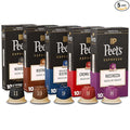 Peet's Coffee Dark and Medium Roast Espresso Capsules Variety Pack with Decaf Compatible with Nespresso Original Machine Arabica Coffee - Intensity 8-11 50 Count (5 Boxes of 10 Espresso Capsules)