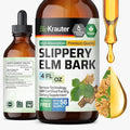 BIO KRAUTER Slippery Elm Bark Tincture - Pure Slippery Elm for Women &amp Men - 4 Fl.Oz. 56 Days of Supply - Throat &amp Voice Support - Vegan Liquid Drops for Lungs - Respiratory &amp Digestive He