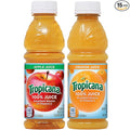 Tropicana 100% Orange &amp Apple Juice Variety Pack Single Serve 10 Fl Oz Bottles (Pack of 15) - Real Fruit Juice Vitamin C Rich No Added Sugars No Artificial Flavors