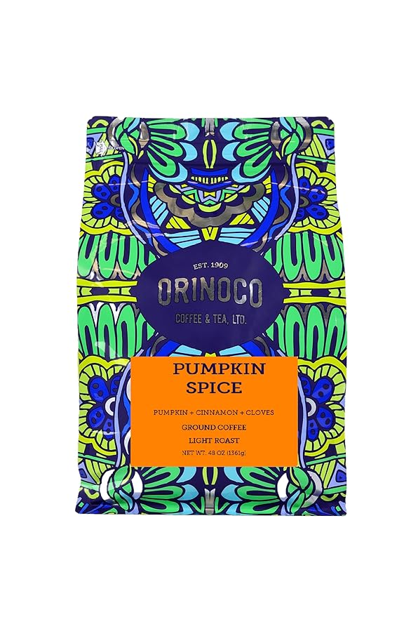 Orinoco Pumpkin Spice Flavored Coffee 3lb bag Light Roast Ground Coffee 100% Arabica beans