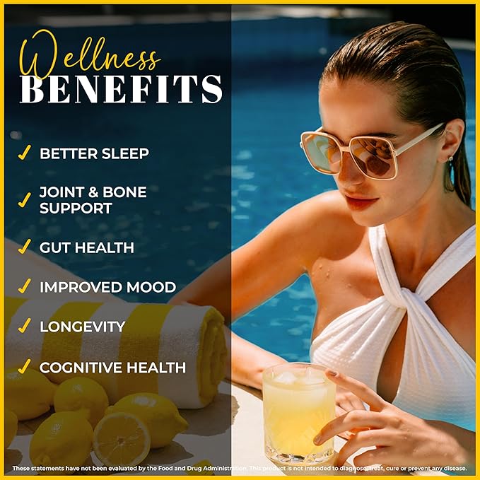LEMON &amp CO. 8-Week Starter Kit Bundle – Liquid Collagen for Women + Insulated Bottle - 5000mg Marine Collagen Peptides for Skin Nails Hair &amp Gut Health | Organic Lemons Vitamin C No Preser