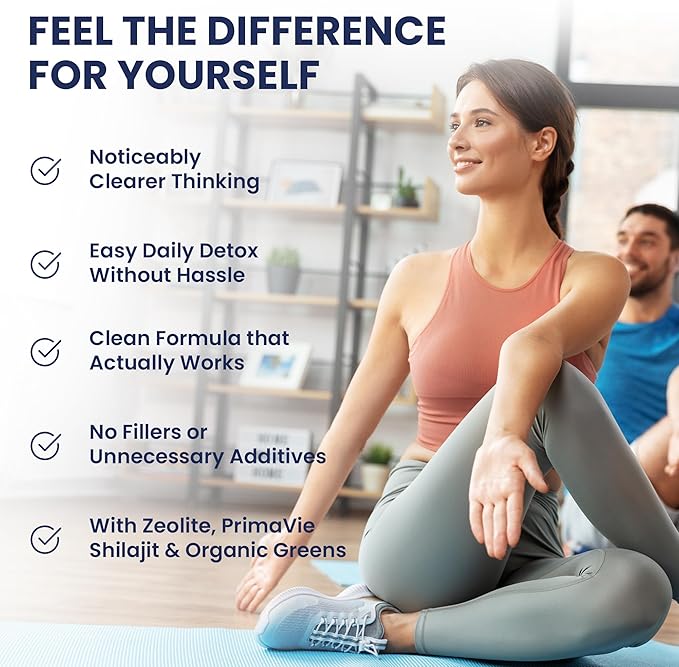 Ultra Human Daily Wellness Support – Heavy Metal Detox Cleanse with Zeolite Shilajit Organic Chlorella &amp Spirulina NAC &amp Alpha Lipoic. Supports Daily Detox Cognition Immune System -(Made