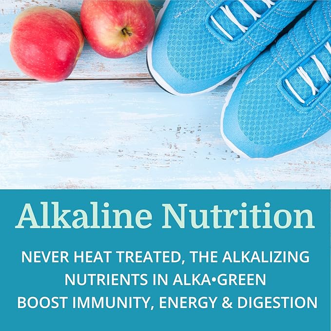 Alka•Green Tablets (2 Pack) Best Process Alkaline — Nutrient Dense Organic Barley Grass Supplement — Natural Source of Enzymes &amp Amino Acids