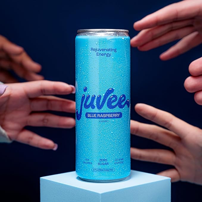 Juvee Rejuvenating Energy Drink – 12 oz Cans (12-Pack) – Sugar Free 128mg Natural Caffeine per Can Zero Sugar Low Calorie Clean Energy &amp Focus Support for All-Day Performance (Variety Pack)
