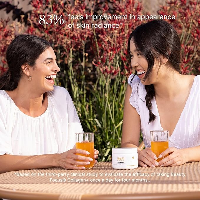 Nu Skin Collagen+ Powder Mix-in | Citrus-Flavored Collagen Peptides with Lutein &amp Acerola Cherry | Supports Skin Elasticity Tone &amp Texture | 30 Servings