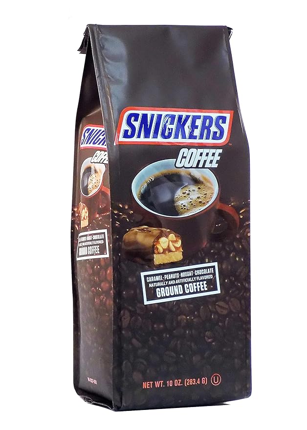 Ground Coffee Medium Roast 10oz Bags 2-Pack (Caramel Peanut Chocolate)