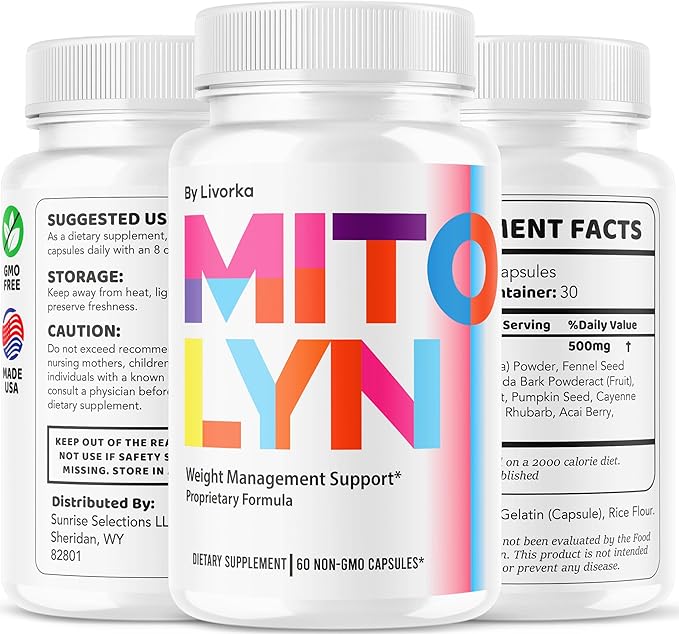 (3 Pack) Mitolyn Pills - Official Mitolyn Weight Pills Advanced Supplement Support - Maximum Strength Natural Mito Lyn Vitamins for Overall Health &amp Wellness Reviews 180 Capsules for 3 Months