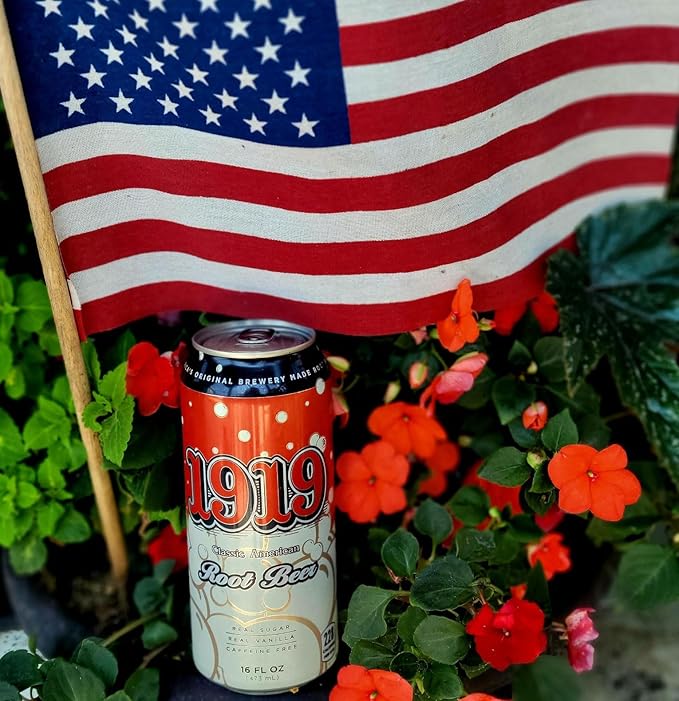 1919 Classic American Root Beer (12 Pack) 16oz Cans - Classic American Pop - Real Sugar Real Vanilla Caffeine Free - America’s Original Brewery Made Root Beer