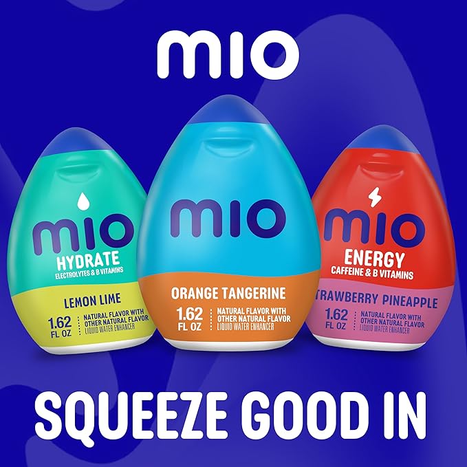 Mio Water Enhancement Variety Pack Includes 3 Orange Tangerine and 3 Sweet Tea 1.62 Fl Oz each (Pack of 6)