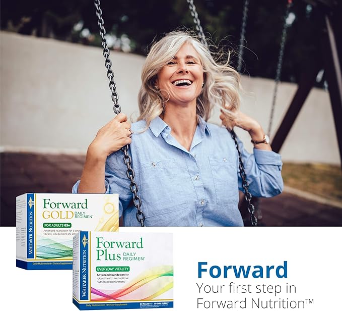 Dr. Whitaker's Forward Gold Daily Regimen Multi-Nutrient Vitamin Supplement for Adults 65+ 120 Packets (30-Day Supply)