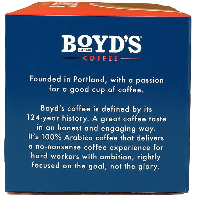 Boyd’s Coffee French No. 6 Dark Roast Single Serve Pods 12 Count (Pack of 6) – Rich Sweet &amp Smoky Arabica Coffee – Compatible with K-Cup Brewers
