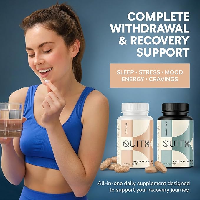 Withdrawal and Detox Support 60 Day Recovery Complex – Sleep Energy Stress Mood &amp Craving Support – Daily Supplement - Magnesium Glycinate Ashwagandha GABA L-Theanine Agmatine &amp More