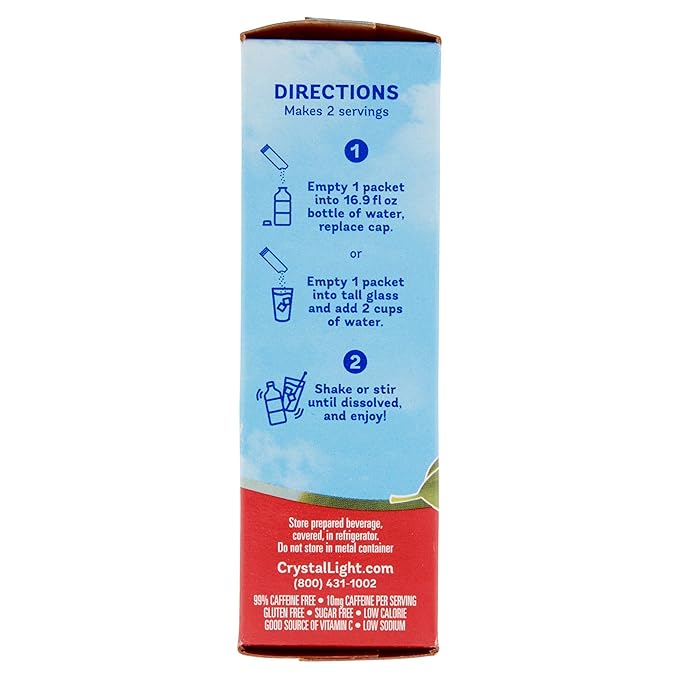 Crystal Light On The Go Raspberry Green Tea 10-Packet Box (Pack of 6)