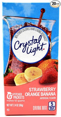 Crystal Light Strawberry Orange Banana Drink Mix 12-Quart 2.4-Ounce Canister (Pack of 20)