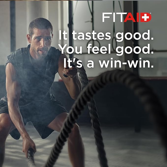 FITAID ZERO Keto-Friendly Number 1 Post-Workout Recovery Drink Contains Zero Sugar BCAAs Glucosamine 5 Calories Fruit Punch 12 Fl Oz (Pack of 24)