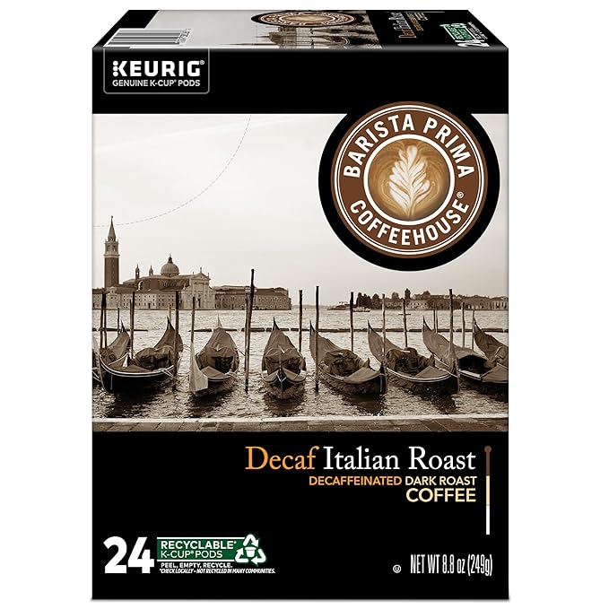 Barista Prima Coffeehouse Italian Roast Decaf Keurig Single Serve K-Cup Pods 96 count