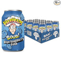 Sour Fruity Soda with Classic Warheads Flavors – Perfectly Balanced Sweet and Sour Soda - Warheads Candy Throwback Treat Soda Cocktail Mixer Pack of 12 12oz Cans (Blue Raspberry)