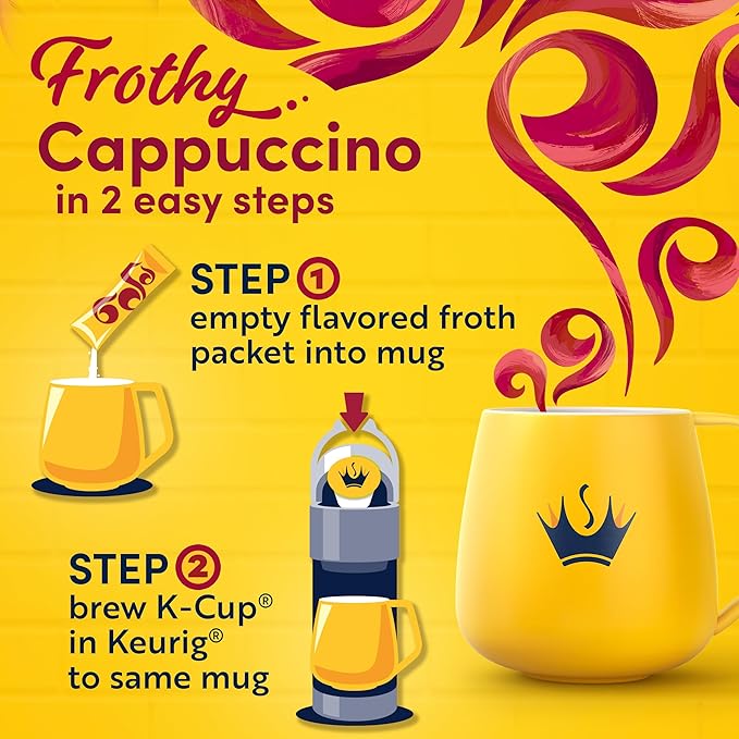 Gevalia Kaffe 2-Step K-Cup &amp Froth Packets (Cappuccino Espresso) 6 Count (Pack of 3)
