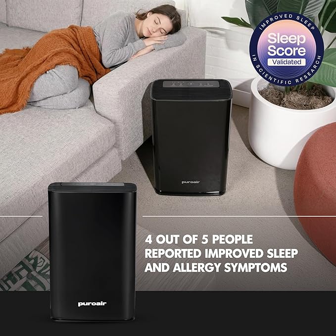 PuroAir 400 HEPA Air Purifier for Home Large Rooms - Covers 2000 Sq Ft - Filters Up To 99.9% of Pollutants Smoke Pollen Dust and VOCs - Quiet HEPA Air Filter - Air Purifiers for Bedroom