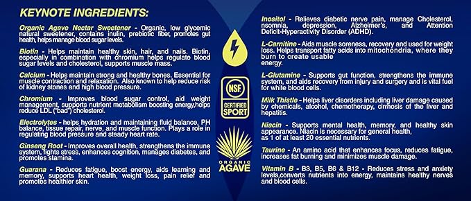 ProBaller Clean Energy Drink - Athlete-Grade Energy for Focus &amp Performance Naturally Sweetened with Agave NSF Certified for Sport Natural Caffeine Biotin Electrolytes Amino Acids &amp B Vi