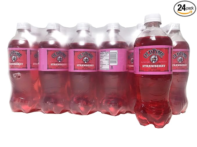 Old Tyme Strawberry Soda 20oz bottles Case of 24
