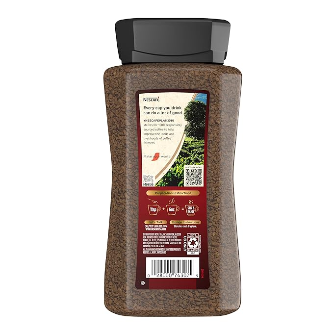 NESCAFÉ Taster's Choice Instant Coffee Light Medium Roast Coffee House Blend 2 Jars (14 Oz Each)