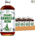 Healing Noni - 100% Pure Noni Juice - USDA Organic Full Strength Wellness Drink Hawaiian-Grown Superfood - (32oz 12 Pack)