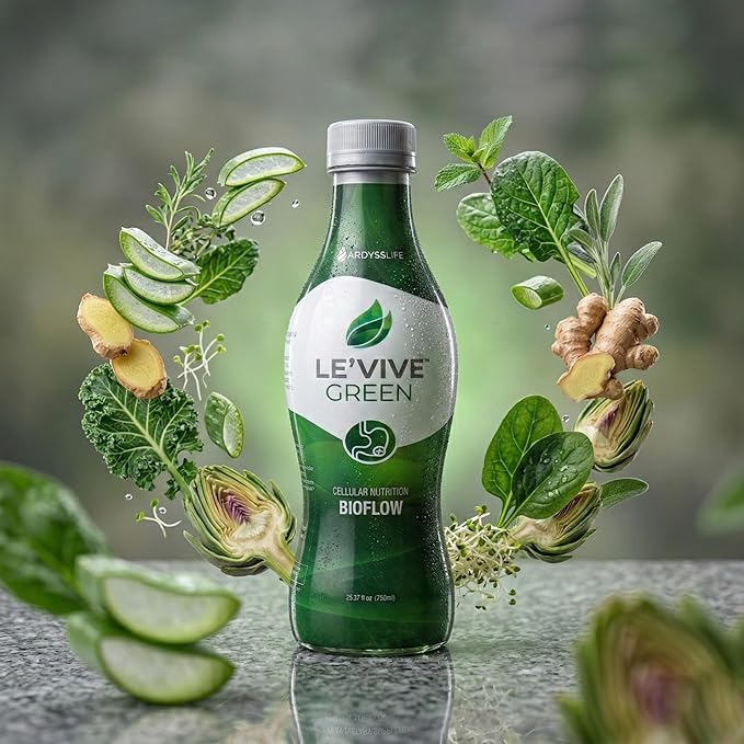 Ardyss Le’Vive Green Life Aloe Vera Juice 25.37 Fl Oz – Aloe Drink with Milk Thistle Extract Light &amp Refreshing Taste