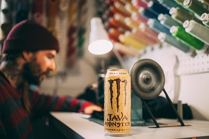 Monster Energy Java Monster Mean Bean Coffee + Energy Drink 15 Ounce | Pack of 12
