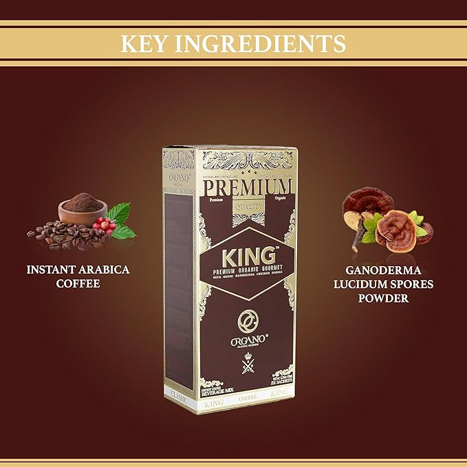 ORGANO King of Coffee 100% Certified Ganoderma Lucidum (25 Sachets)