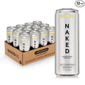 Naked Sparkling Energy Drink - Lemonade Organic Caffeine Organic Lemon Juice Zero Sugar No Sucralose Naturally Sweetened Clean Energy Drinks Vegan Gluten-Free Non-GMO - 12oz Cans (Pack of 12)