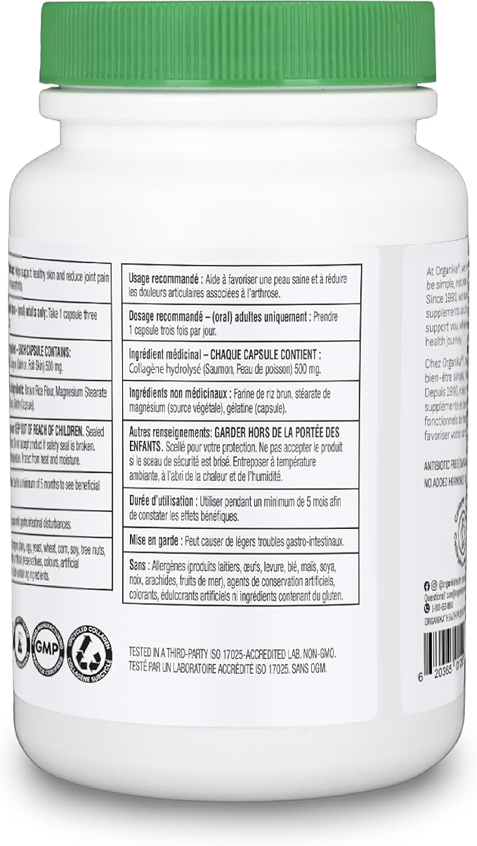 Organika Salmon Collagen 150 mg 90 Count