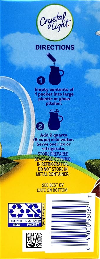 Crystal Light Lemon Iced Tea Drink Mix 12-Quart Canister (Pack of 13)