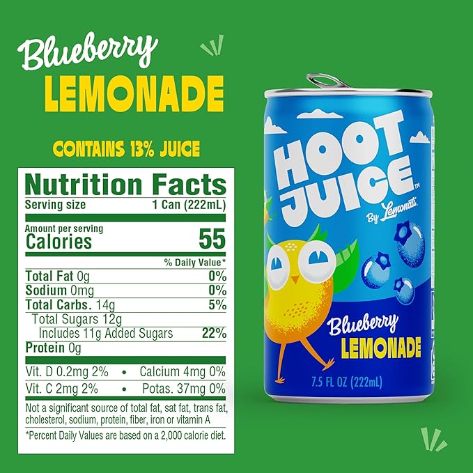 Hoot Juice Blueberry 12 Pack + Hoot Juice Kids Chair