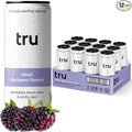 Tru Refresh Seltzer Sparkling Water with Electrolytes Prickly Pear Lemon Balm &amp Real Blackberry Juice Sweetened with Monk Fruit &amp Stevia Gluten Free Vegan Caffeine Free 12 FL OZ Cans