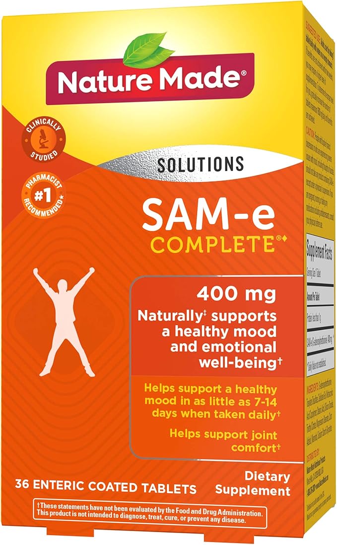 SAM-e Complete 400 mg Tablets 36 Count Value Size Supports a Healthy Mood &amp Joint Comfort