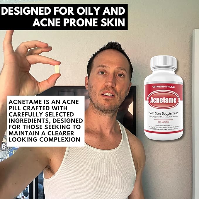 Acne Pills 2 Pack 120 Pills- Vitamin Supplements for Acne Breakouts- Hormonal Pimple Tablets to Clear Oily Skin for Women Men Teens and Adults