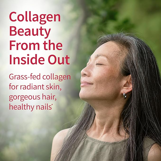 Garden of Life Grass Fed Collagen Beauty - Cranberry Pomegranate 20 Servings Powder for Women Men Hair Skin Nails Hydrolyzed Collagen Peptides Protein Powder Supplement