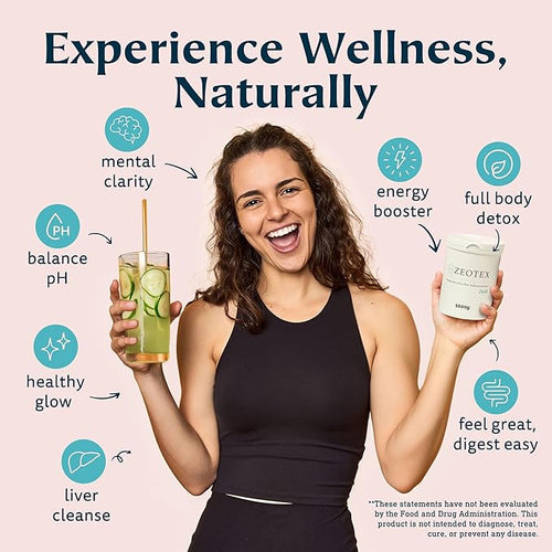 1000g Zeolite Detox Powder – Clinoptilolite Supplement for Full Body Cleanse Gut Health Energy Immune &amp pH Support | Natural Mineral