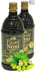 Fijian Noni®Juice - 100% Certified Organic (Pack of 2 x 33.8 Fl.Oz) Boosts Immune System | Packed with Antioxidants for Your Wellbeing | Ancient Superfruit Noni Juice