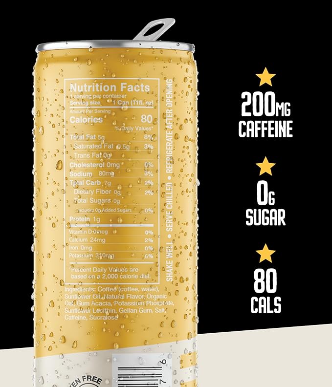 Loco Coffee Variety Latte 11 Ounce Can 12 Count | Zero Sugar 200mg Caffeine | Gluten Free and Dairy Free | Low Calorie Iced Coffee