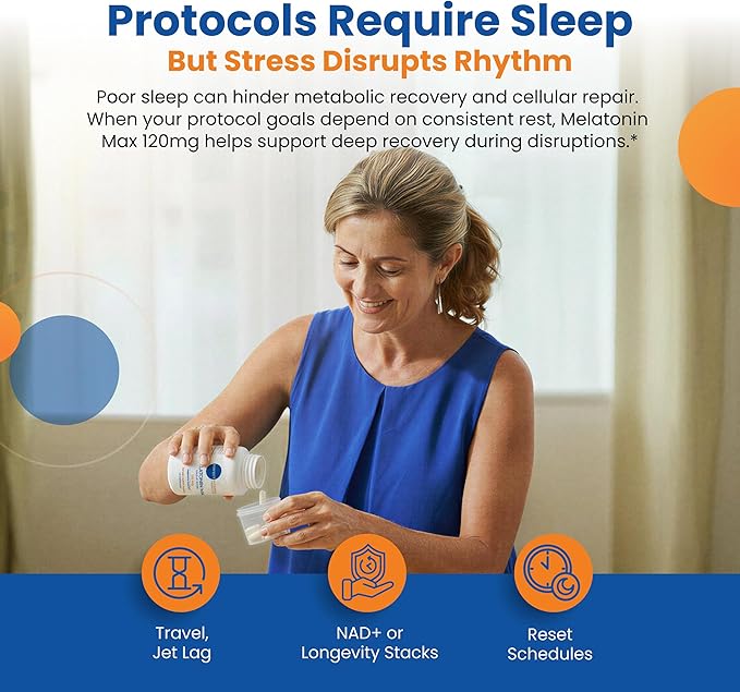 120mg Extra Strength Melatonin MAX - Single Capsule Dose - High Dosage Melatonin Ensures Ampifly Supply Of This Important Hormone - 100% Drug-Free Vegan Non-GMO Gluten-Free (90 Capsules)