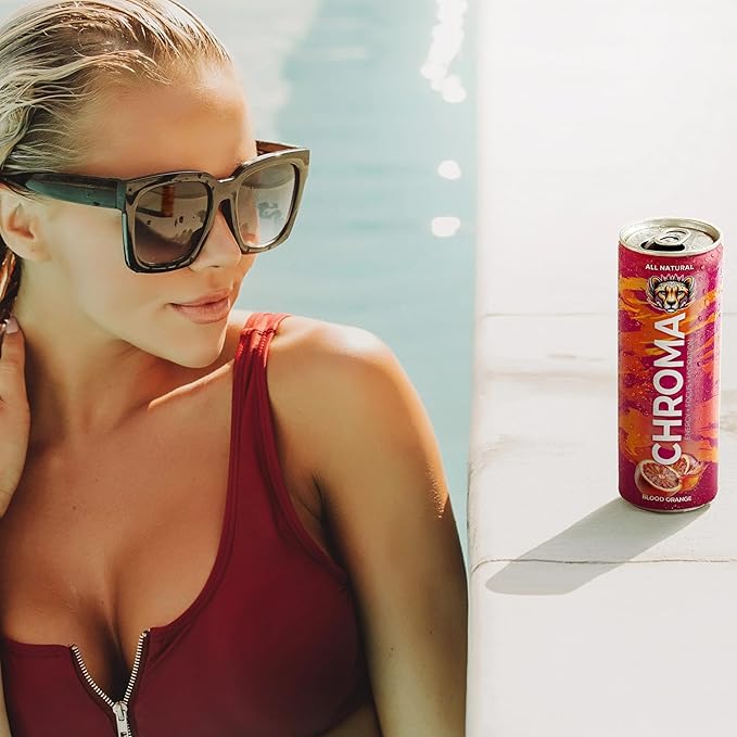 CHROMA All Natural Mushroom Energy Drink - Lion's Mane Cordyceps L-Theanine Beet Root Guarana Electrolytes Adaptogens Green Tea Caffeine. No crash or jitters. Energy Mood Focus Performance B