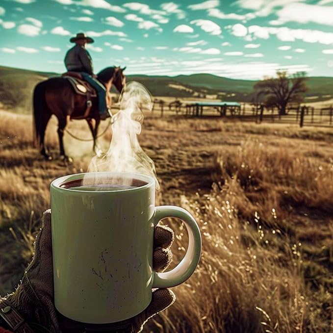 Cowboy Blend Medium and Dark Roast Ground Coffee Speciality Fresh Roasted 12 oz.