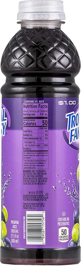 Tropical Fantasy Grape Cocktail 22.5 Ounce (Pack of 24)