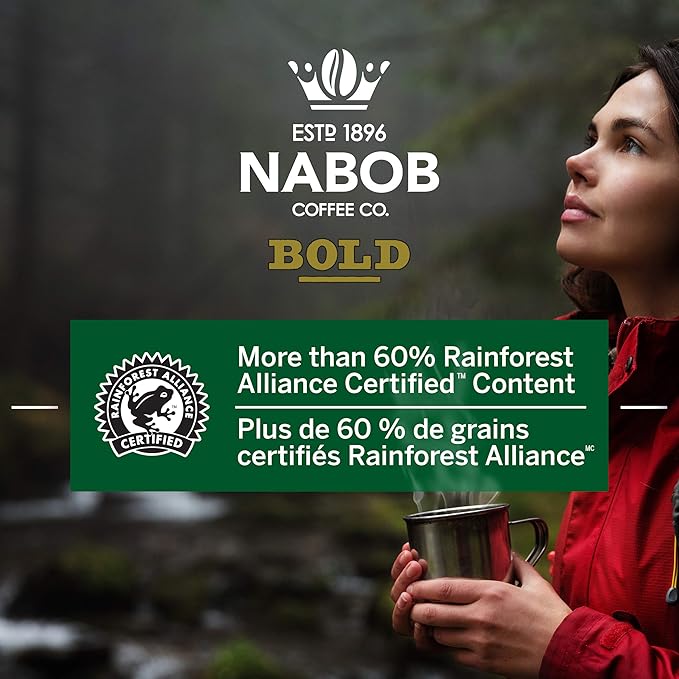 NABOB Bold Full City Dark Ground Coffee 1800g 3.97 Pounds 6 pack {Imported from Canada}