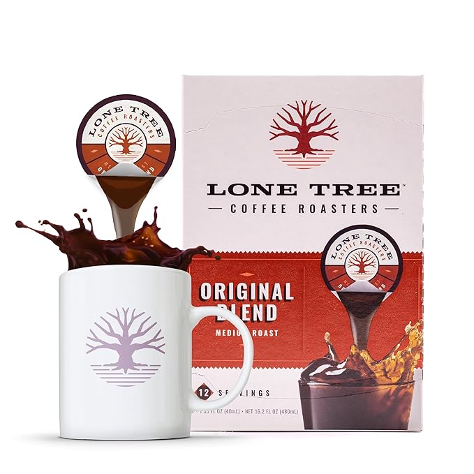 Lone Tree Single-Serve Coffee Pods – Premium 100% Arabica Liquid Concentrate – Smooth &amp Bold Medium Original Roast – 12 Pods – Ready Hot or Iced