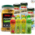 Iberia Snacks Gift Pack - Iberia Organic Coconut Water 1 Liter (Pack of 3) Iberia Aloe Vera Drink with Pulp Variety Pack (Pack of 8) Iberia Lightly Salted Plantain Chips 1.75 lb.